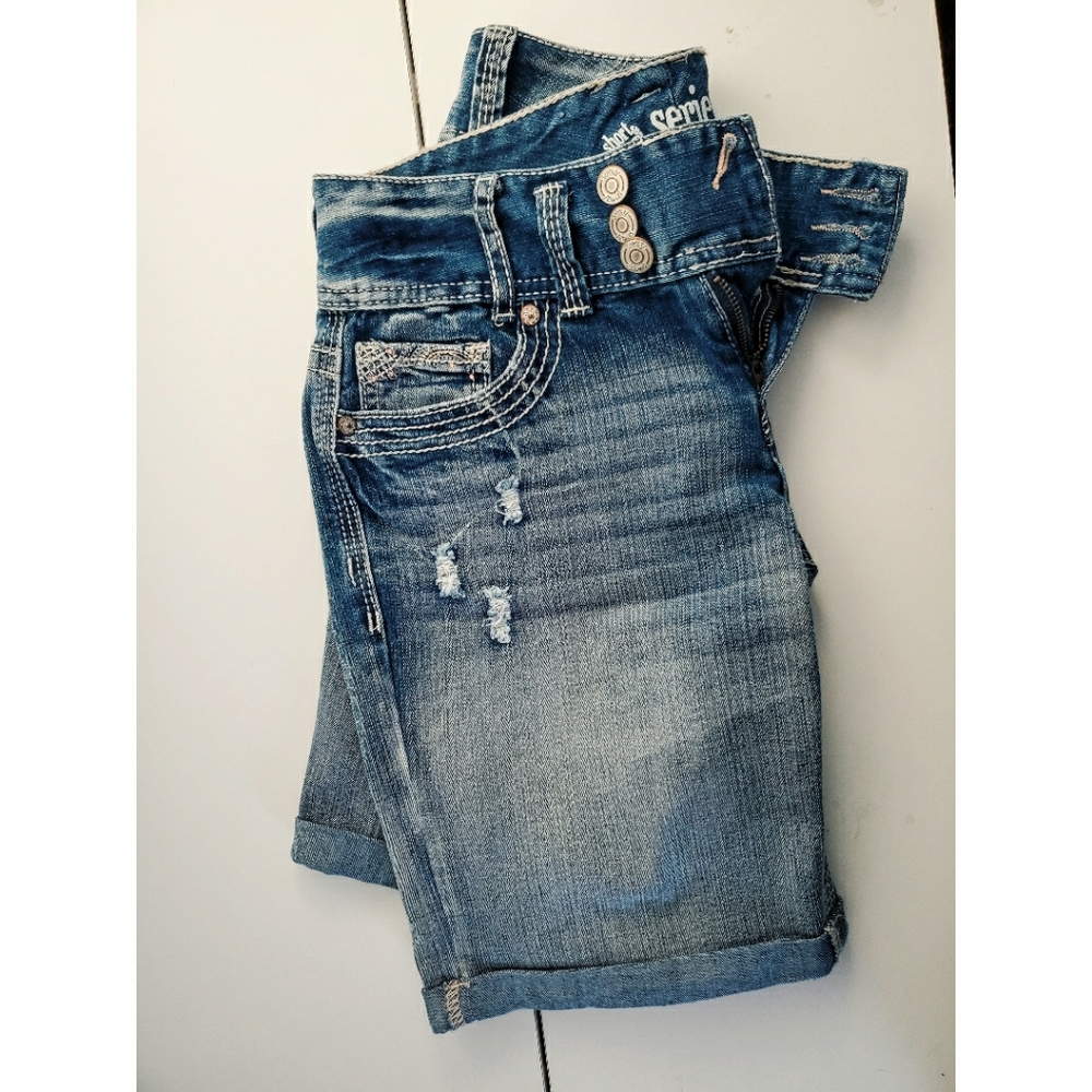 Long Jean shorts
